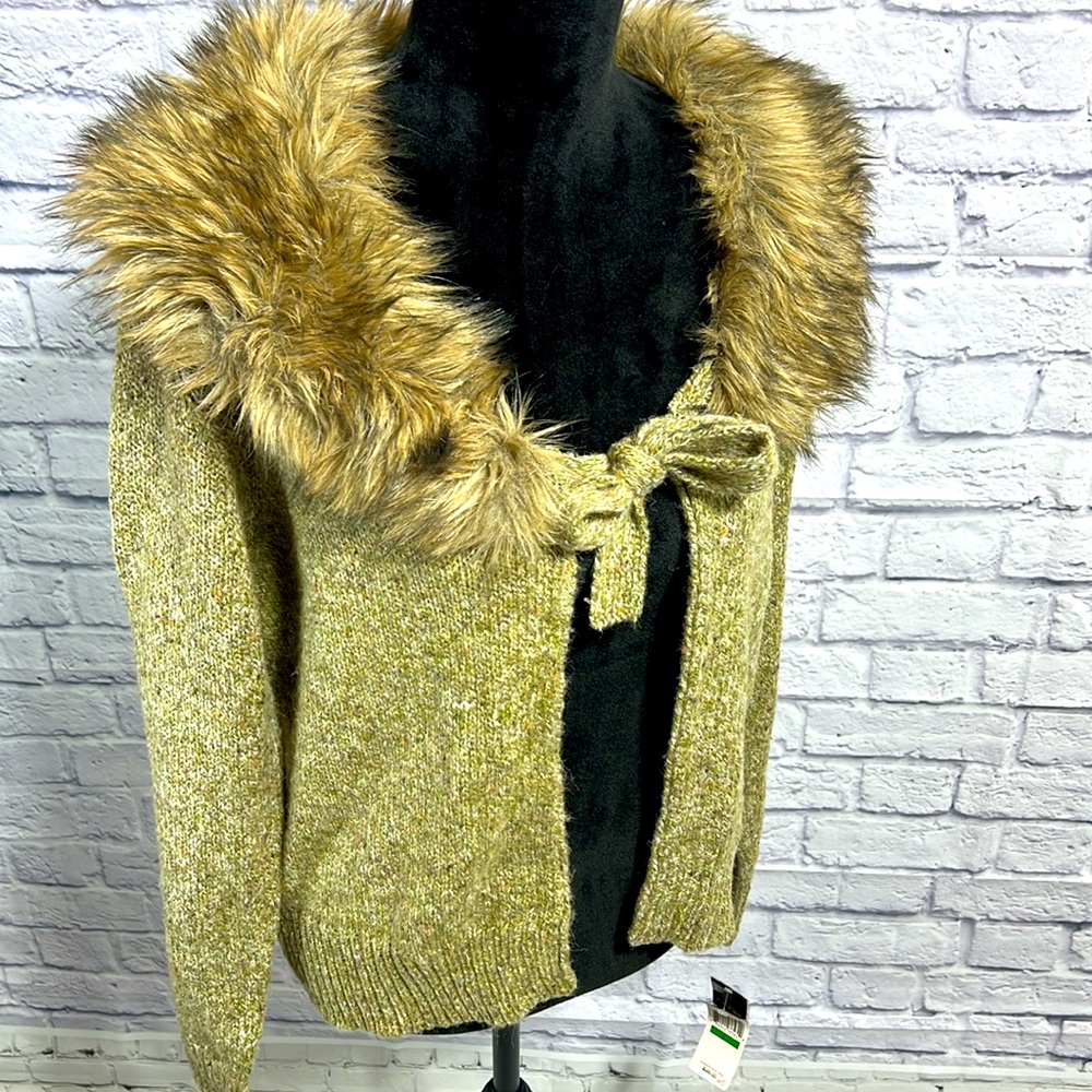 🆕Fever Cardigan w/ Removable Faux Fur Collar